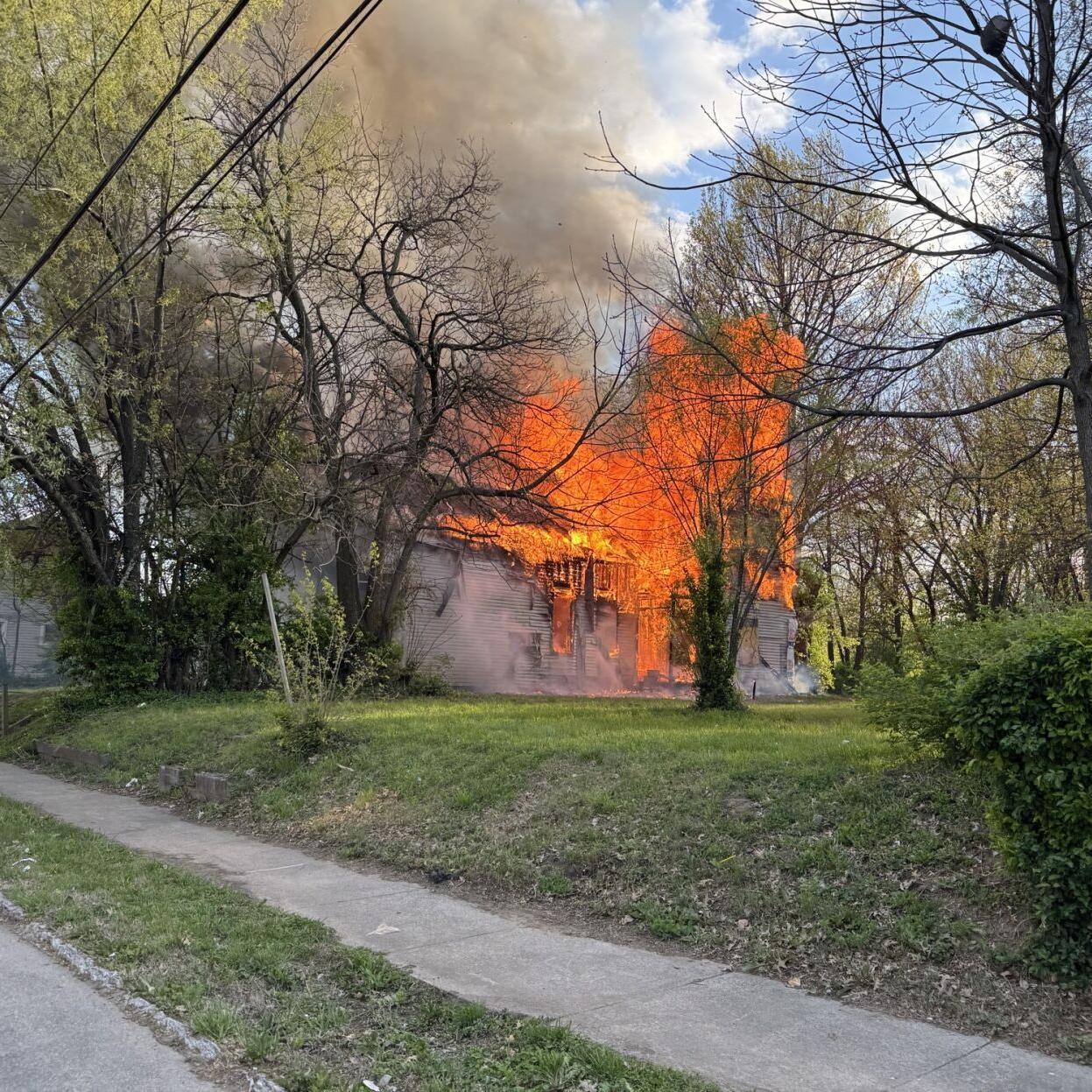 Abandoned house fire